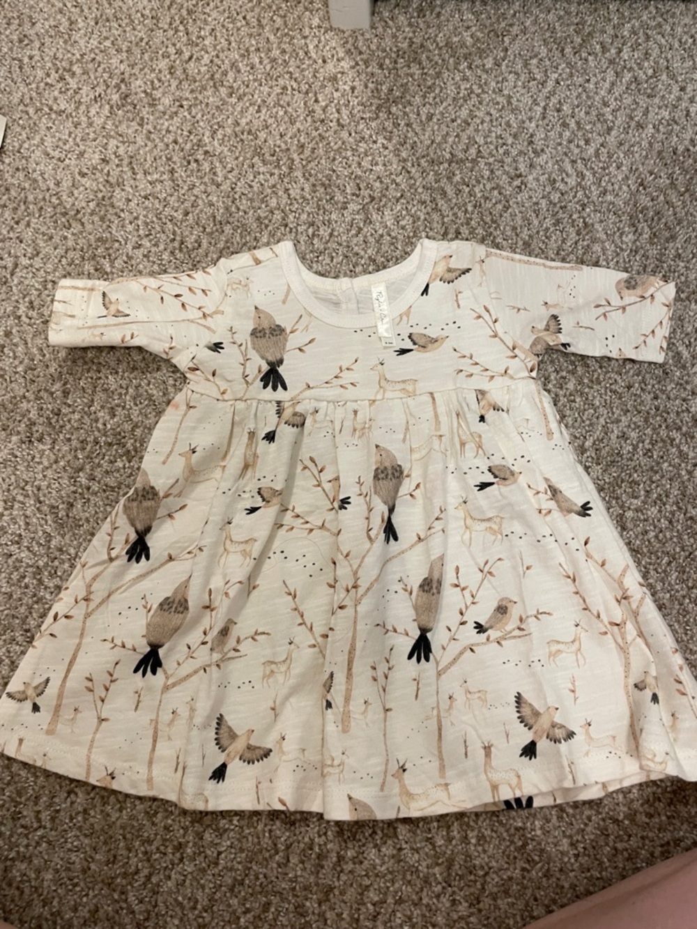 NWOT Rylee and Cru Woodland Bird Print Dress
